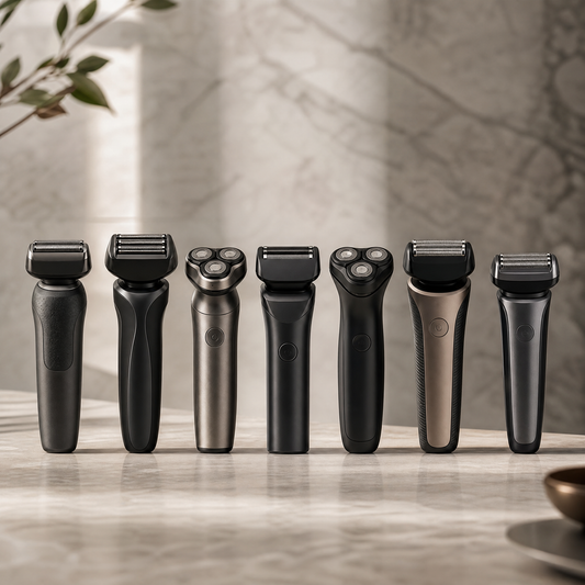 Lineup of seven men